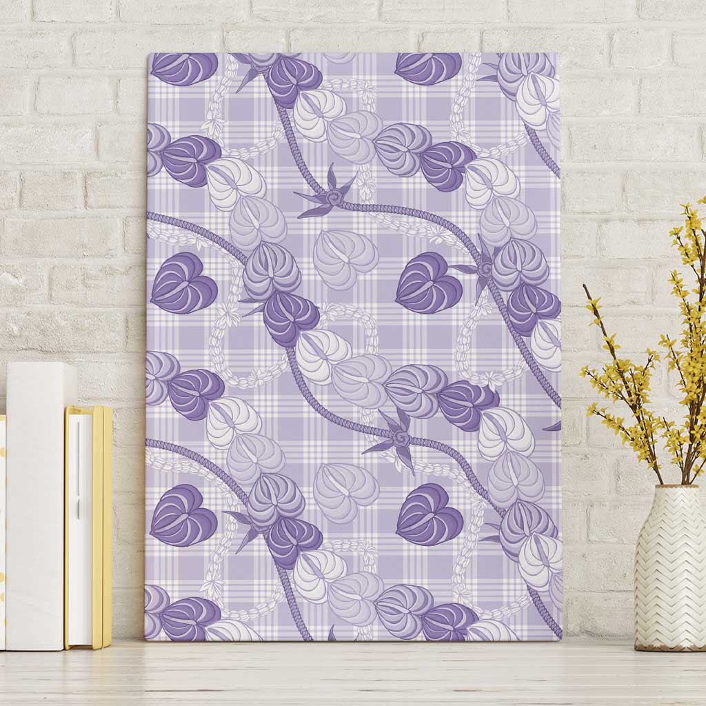 Anthurium Pikake Ti Leaf Palaka Canvas Wall Art Purple Version
