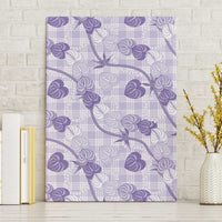 Anthurium Pikake Ti Leaf Palaka Canvas Wall Art Purple Version