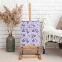 Anthurium Pikake Ti Leaf Palaka Canvas Wall Art Purple Version