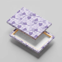 Anthurium Pikake Ti Leaf Palaka Canvas Wall Art Purple Version