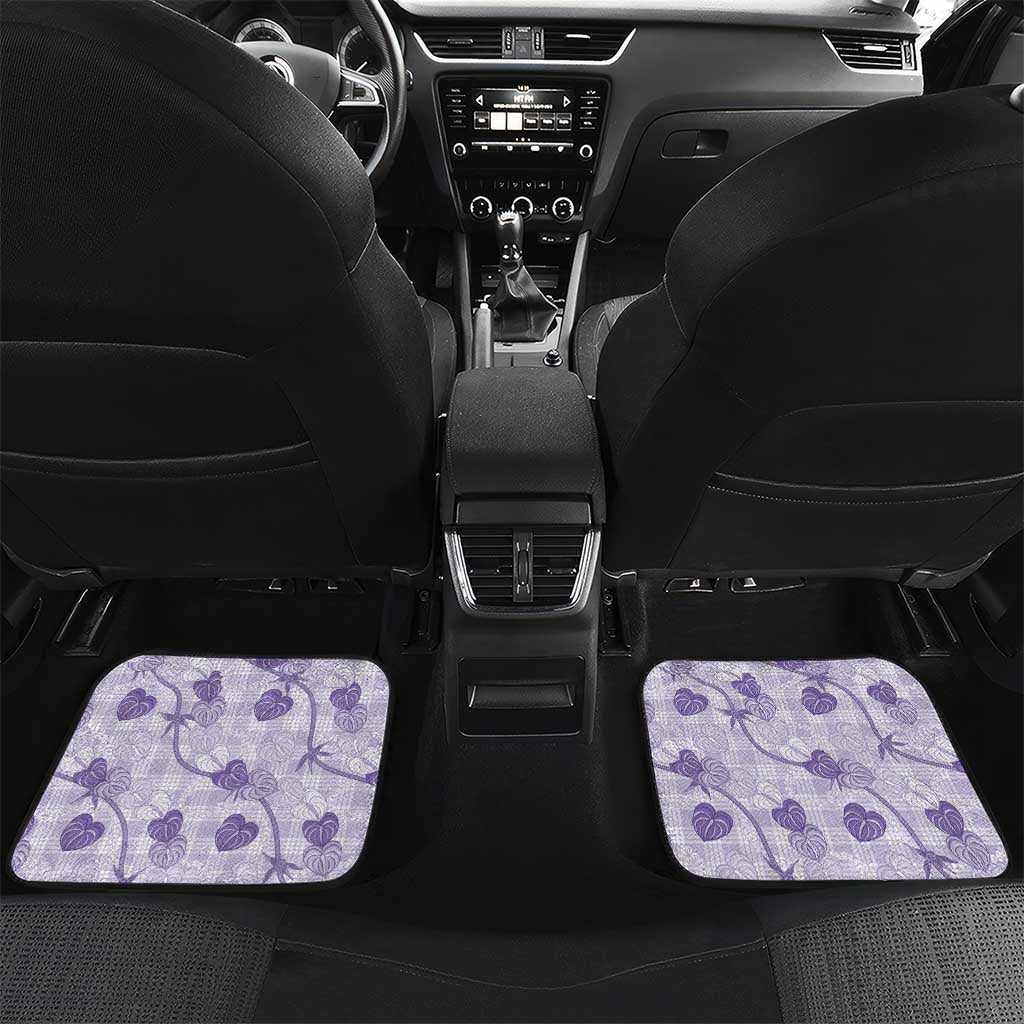 Anthurium Pikake Ti Leaf Palaka Car Mats Purple Version