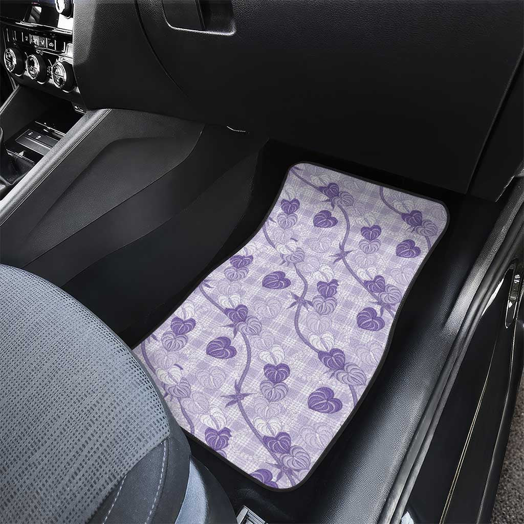 Anthurium Pikake Ti Leaf Palaka Car Mats Purple Version