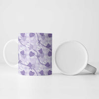 Anthurium Pikake Ti Leaf Palaka Ceramic Mug Purple Version LT01 - Polynesian Pride