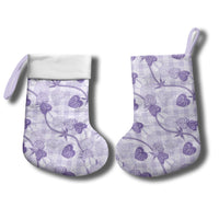 Anthurium Pikake Ti Leaf Palaka Christmas Stocking Purple Version LT01 - Polynesian Pride