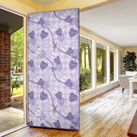 Anthurium Pikake Ti Leaf Palaka Door Cover Purple Version