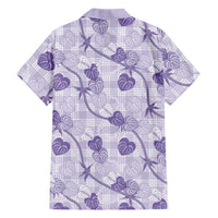 Anthurium Pikake Ti Leaf Palaka Family Matching Mermaid Dress and Hawaiian Shirt Purple Version LT01 - Polynesian Pride