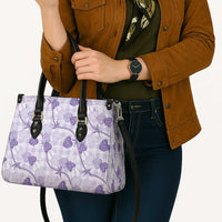 Anthurium Pikake Ti Leaf Palaka Leather Bag Purple Version LT01 - Polynesian Pride