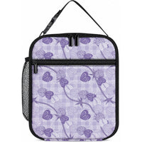 Anthurium Pikake Ti Leaf Palaka Lunch Bag Purple Version
