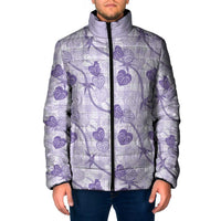 Anthurium Pikake Ti Leaf Palaka Padded Jacket Purple Version