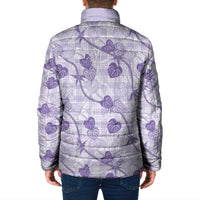 Anthurium Pikake Ti Leaf Palaka Padded Jacket Purple Version