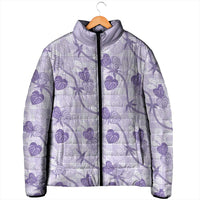 Anthurium Pikake Ti Leaf Palaka Padded Jacket Purple Version
