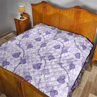 Anthurium Pikake Ti Leaf Palaka Quilt Purple Version LT01 - Polynesian Pride