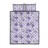 Anthurium Pikake Ti Leaf Palaka Quilt Bed Set Purple Version