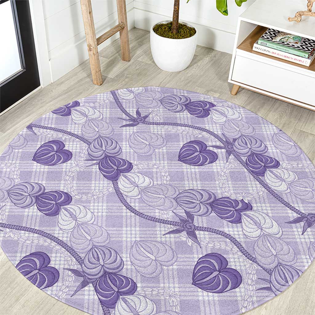 Anthurium Pikake Ti Leaf Palaka Round Carpet Purple Version