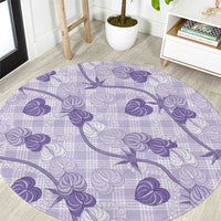 Anthurium Pikake Ti Leaf Palaka Round Carpet Purple Version