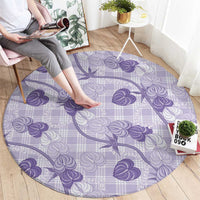 Anthurium Pikake Ti Leaf Palaka Round Carpet Purple Version