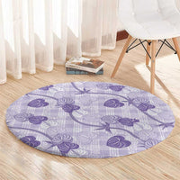 Anthurium Pikake Ti Leaf Palaka Round Carpet Purple Version