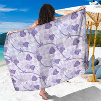 Anthurium Pikake Ti Leaf Palaka Sarong Purple Version LT01 One Size 44 x 66 inches Purple - Polynesian Pride
