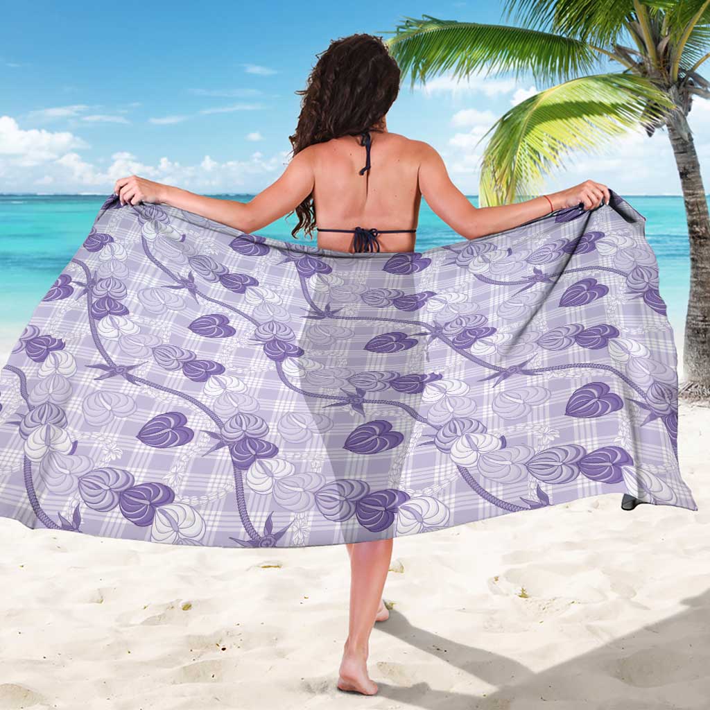 Anthurium Pikake Ti Leaf Palaka Sarong Purple Version LT01 - Polynesian Pride