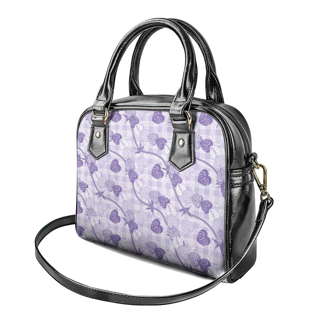 Anthurium Pikake Ti Leaf Palaka Shoulder Handbag Purple Version