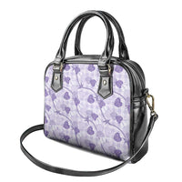 Anthurium Pikake Ti Leaf Palaka Shoulder Handbag Purple Version