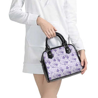 Anthurium Pikake Ti Leaf Palaka Shoulder Handbag Purple Version