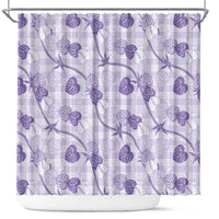 Anthurium Pikake Ti Leaf Palaka Shower Curtain Purple Version