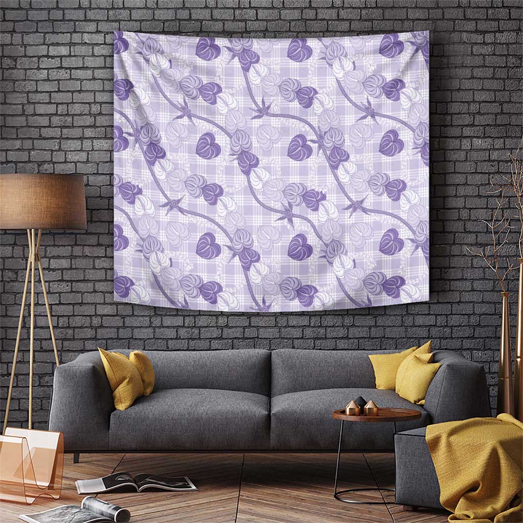 Anthurium Pikake Ti Leaf Palaka Tapestry Purple Version LT01 Purple - Polynesian Pride