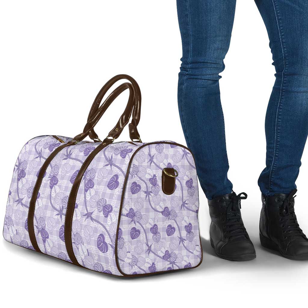 Anthurium Pikake Ti Leaf Palaka Travel Bag Purple Version