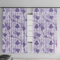 Anthurium Pikake Ti Leaf Palaka Window Curtain Purple Version