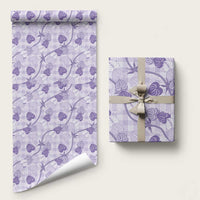 Anthurium Pikake Ti Leaf Palaka Wrapping Paper Purple Version LT01 58" × 23" Purple - Polynesian Pride