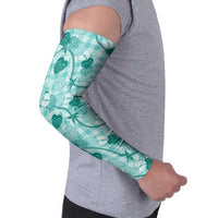 Anthurium Pikake Ti Leaf Palaka Arm Sleeves Turquoise Version LT01 - Polynesian Pride