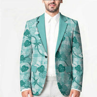 Anthurium Pikake Ti Leaf Palaka Blazer Turquoise Version LT01 - Polynesian Pride