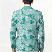 Anthurium Pikake Ti Leaf Palaka Blazer Turquoise Version LT01 - Polynesian Pride