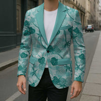 Anthurium Pikake Ti Leaf Palaka Blazer Turquoise Version LT01 - Polynesian Pride