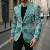 Anthurium Pikake Ti Leaf Palaka Blazer Turquoise Version LT01 - Polynesian Pride