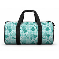 Anthurium Pikake Ti Leaf Palaka Duffle Bag Turquoise Version