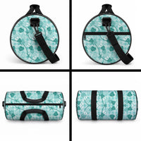 Anthurium Pikake Ti Leaf Palaka Duffle Bag Turquoise Version