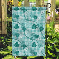 Anthurium Pikake Ti Leaf Palaka Garden Flag Turquoise Version LT01 Garden Flag Turquoise - Polynesian Pride