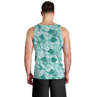 Anthurium Pikake Ti Leaf Palaka Men Tank Top Turquoise Version