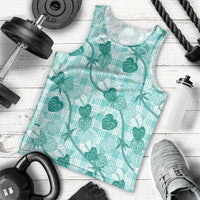 Anthurium Pikake Ti Leaf Palaka Men Tank Top Turquoise Version