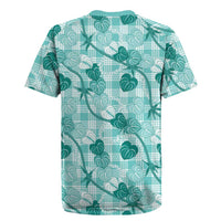 Anthurium Pikake Ti Leaf Palaka Rugby Jersey Turquoise Version
