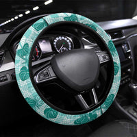 Anthurium Pikake Ti Leaf Palaka Steering Wheel Cover Turquoise Version