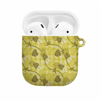 Anthurium Pikake Ti Leaf Palaka AirPods Case Yellow Version LT01 Yellow - Polynesian Pride