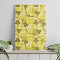 Anthurium Pikake Ti Leaf Palaka Canvas Wall Art Yellow Version