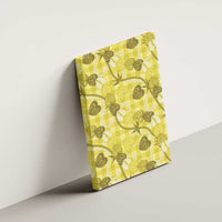 Anthurium Pikake Ti Leaf Palaka Canvas Wall Art Yellow Version