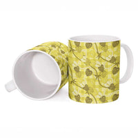 Anthurium Pikake Ti Leaf Palaka Ceramic Mug Yellow Version