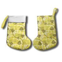 Anthurium Pikake Ti Leaf Palaka Christmas Stocking Yellow Version LT01 - Polynesian Pride
