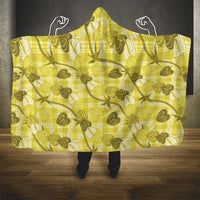 Anthurium Pikake Ti Leaf Palaka Hooded Blanket Yellow Version