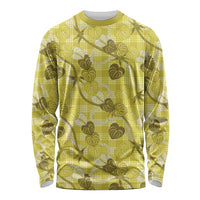 Anthurium Pikake Ti Leaf Palaka Long Sleeve Shirt Yellow Version